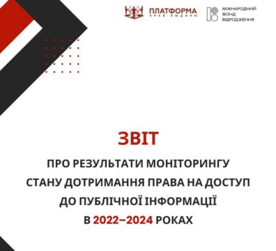 Результати моніторингу стану дотримання права на доступ до публічної інформації в 2022–2024 роках